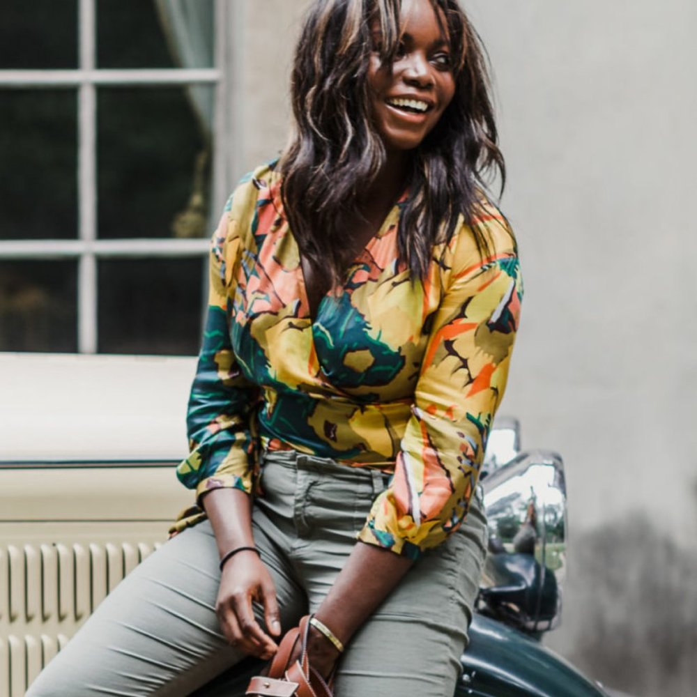 Sezane Anya Wrap Blouse Size 38